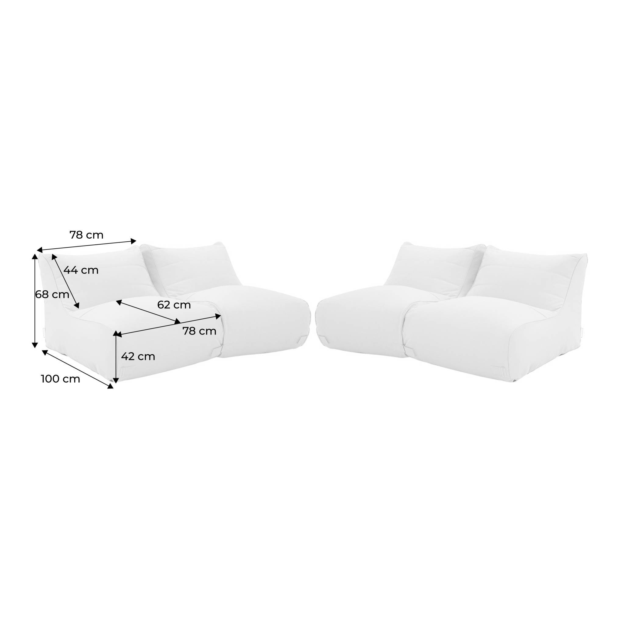Lot de 4 chauffeuses extérieures oléfine beige - Pluma | sweeek - Image 4