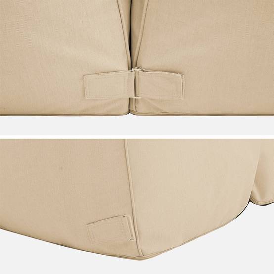 Lot de 4 chauffeuses extérieures oléfine beige - Pluma | sweeek - Image 5