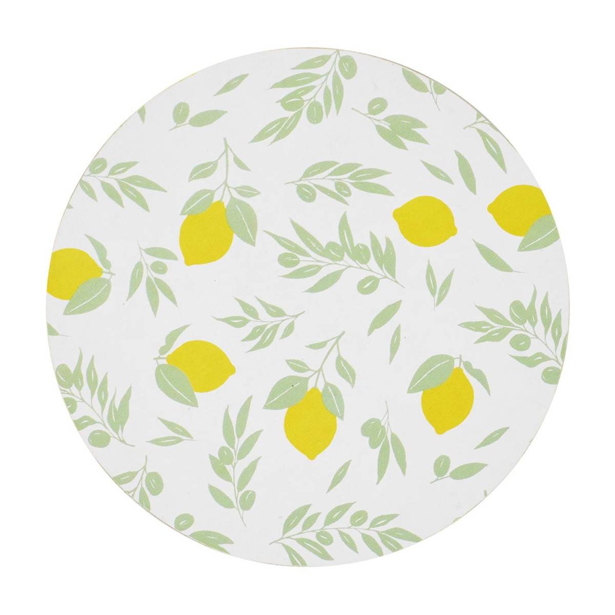 The Home Deco Factory - Lot de 4 Dessous de Verre "Bain de Soleil" 10cm Vert & Jaune - Image 2