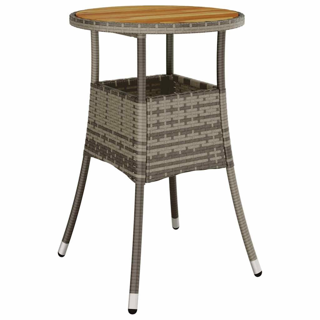 Ensemble Table et Chaises de Jardin 3 Pièces en Résine Tressée Gris – ComfortXL Outdoor Living - Image 5