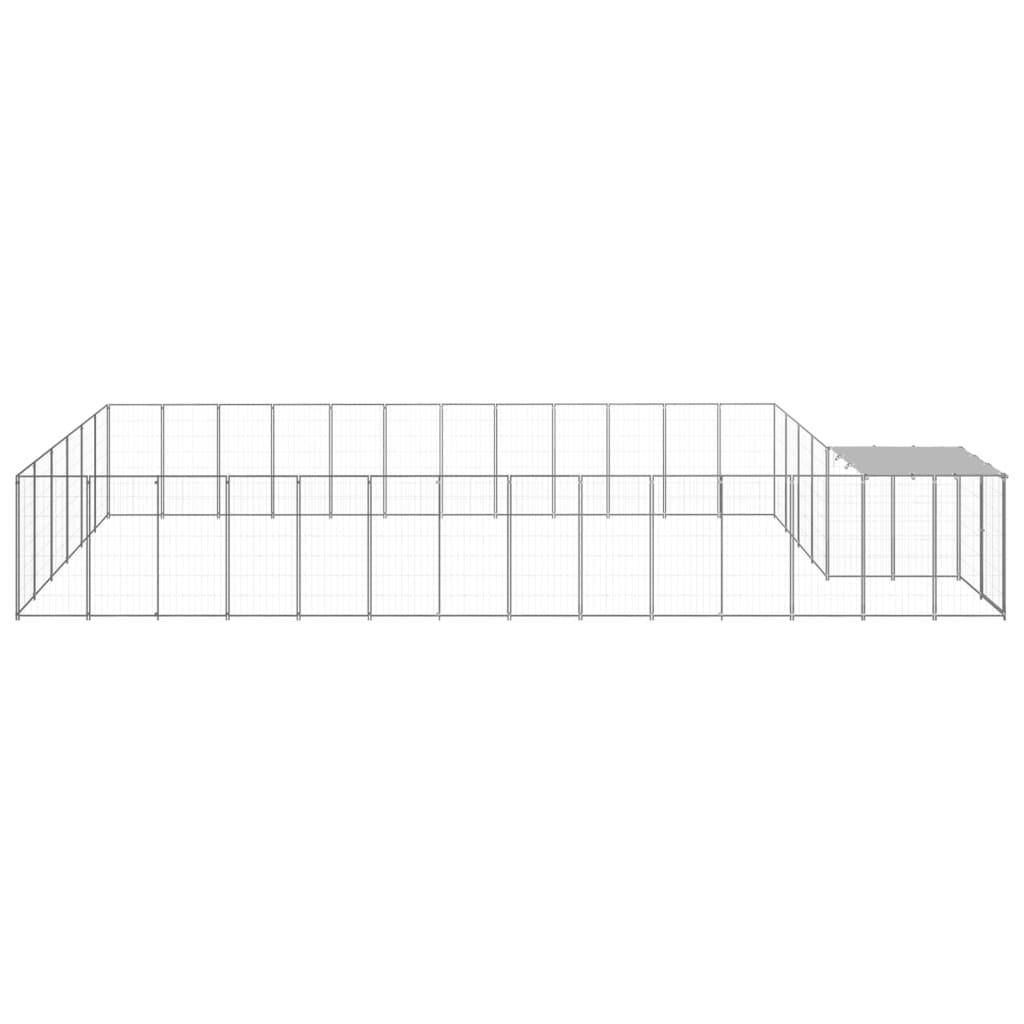 Helloshop26 - Chenil extérieur cage enclos parc animaux chien argenté 22,99 m² acier - Image 4