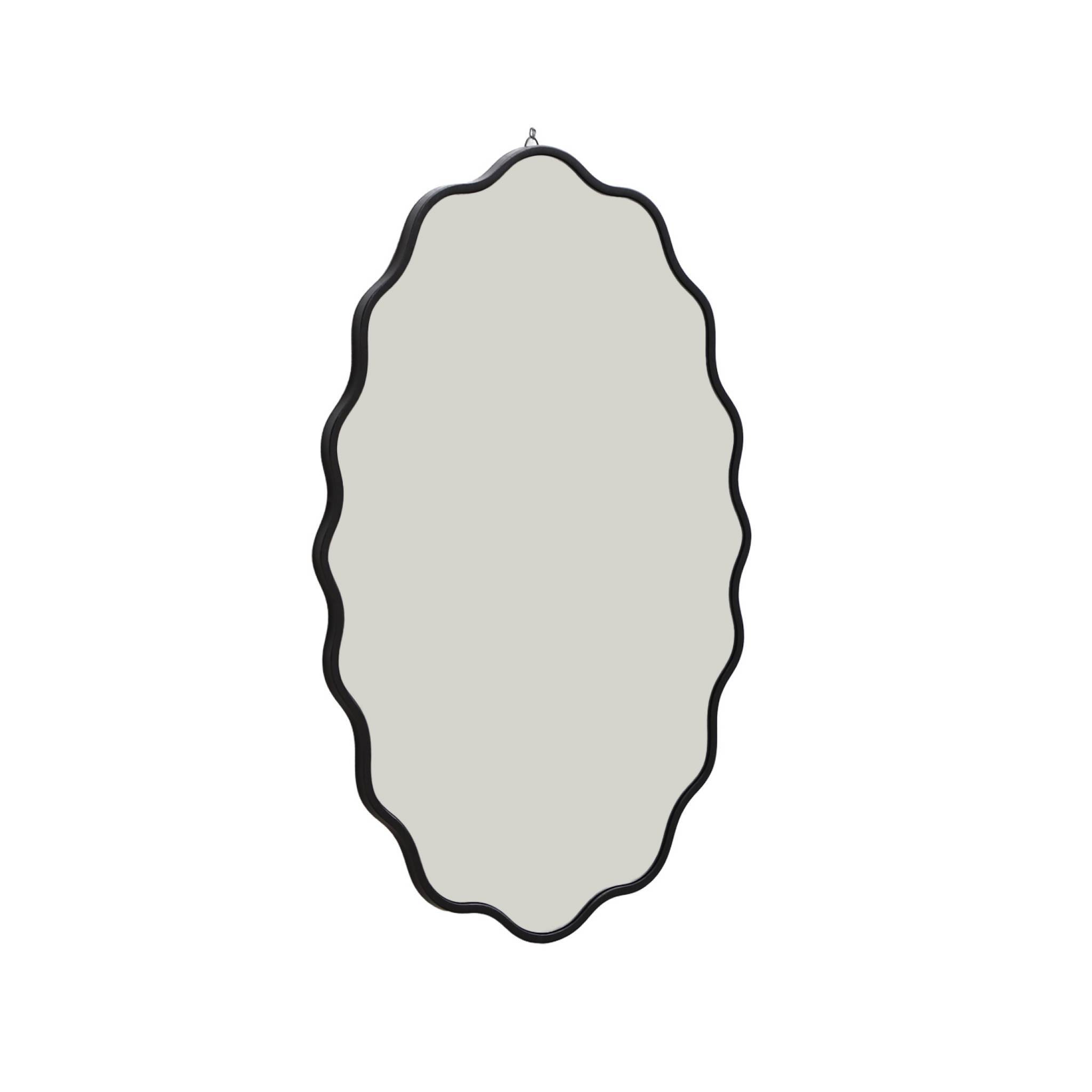 sweeek - Miroir organique décor bois 90cm noir - Bruno | sweeek - Image 2