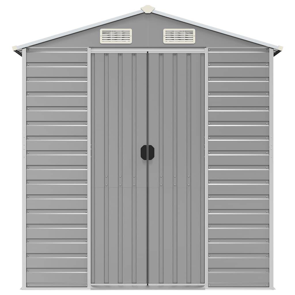 Vidaxl - Abri de jardin gris clair 191 x 300 x 198 cm en acier galvanisé vidaXL 3188244 - Image 5