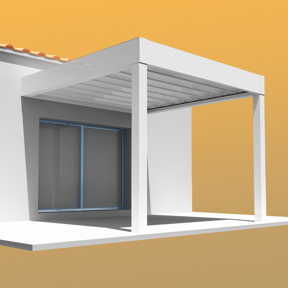 Intersun - Pergola rétractable HYLIA 4,50x4,109 M Motorisé à Télécommande (Blanc) - INTERSUN - Image 1