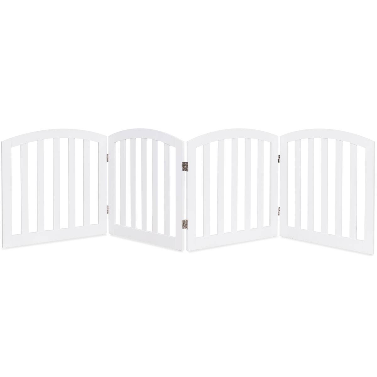 Barrière Sécurité pour Chien en Bois Pliable Autoportante 4 Pans 246 x 61CM Blanc - Image 7