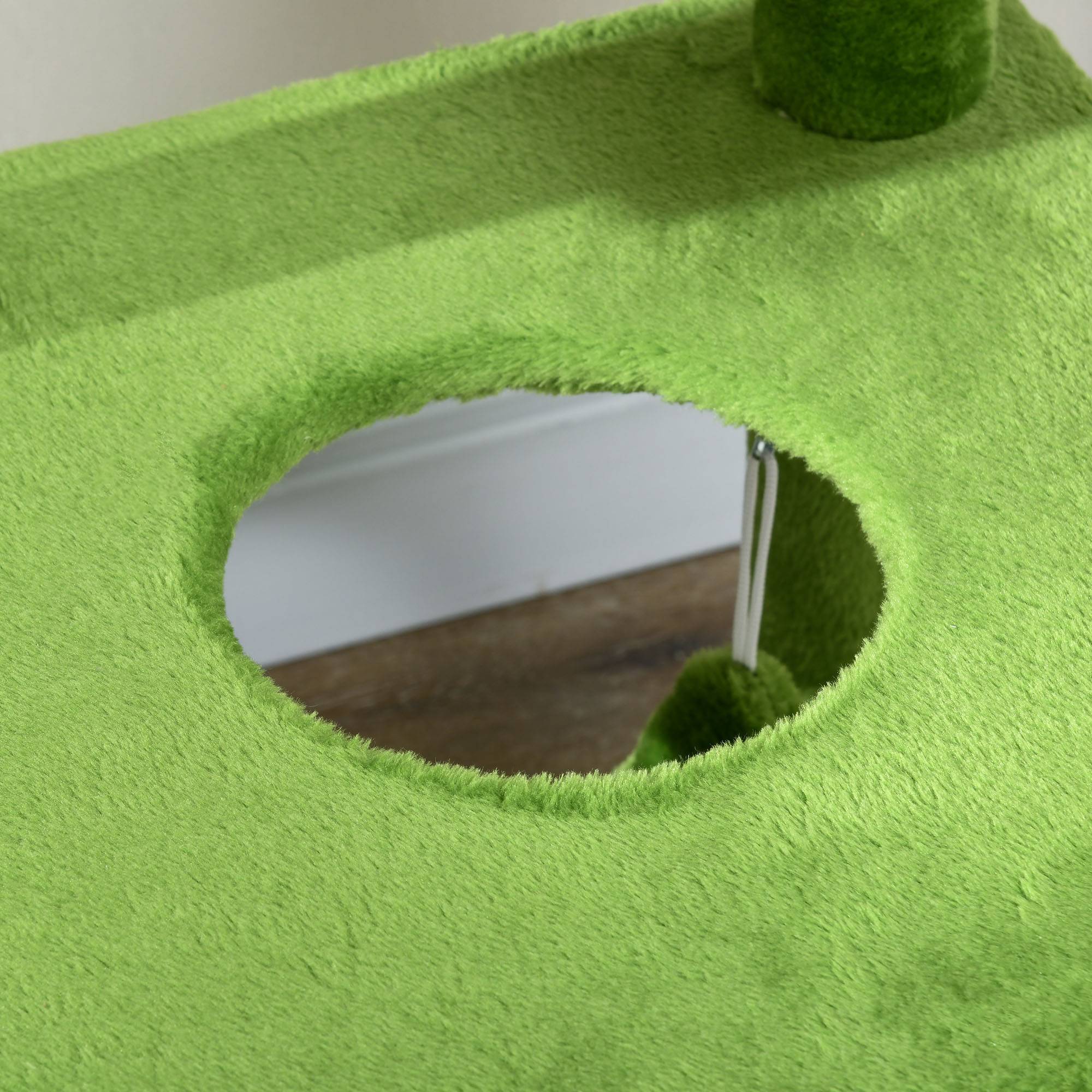 Sans Marque - Arbre à chat hamac balle griffoir sisal structure chat intérieur 49 x 49 x 142 cm vert - Image 9