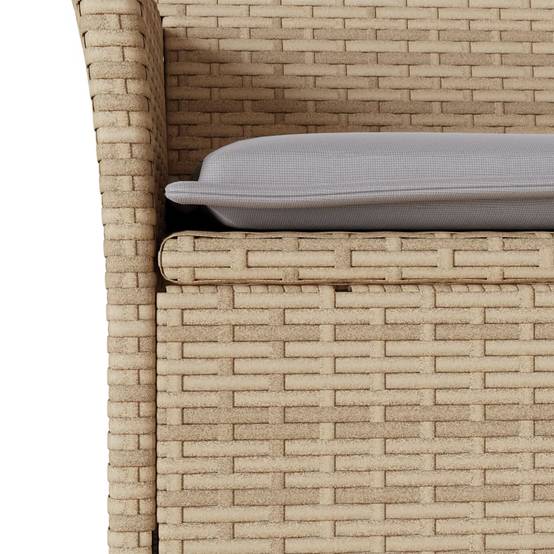 ComfortXL - Petit Salon de Jardin 5 Pièces Résine Tressée Beige Coussins Gris Table Carrée Verre Trempé – ComfortXL Outdoor Living - Image 5