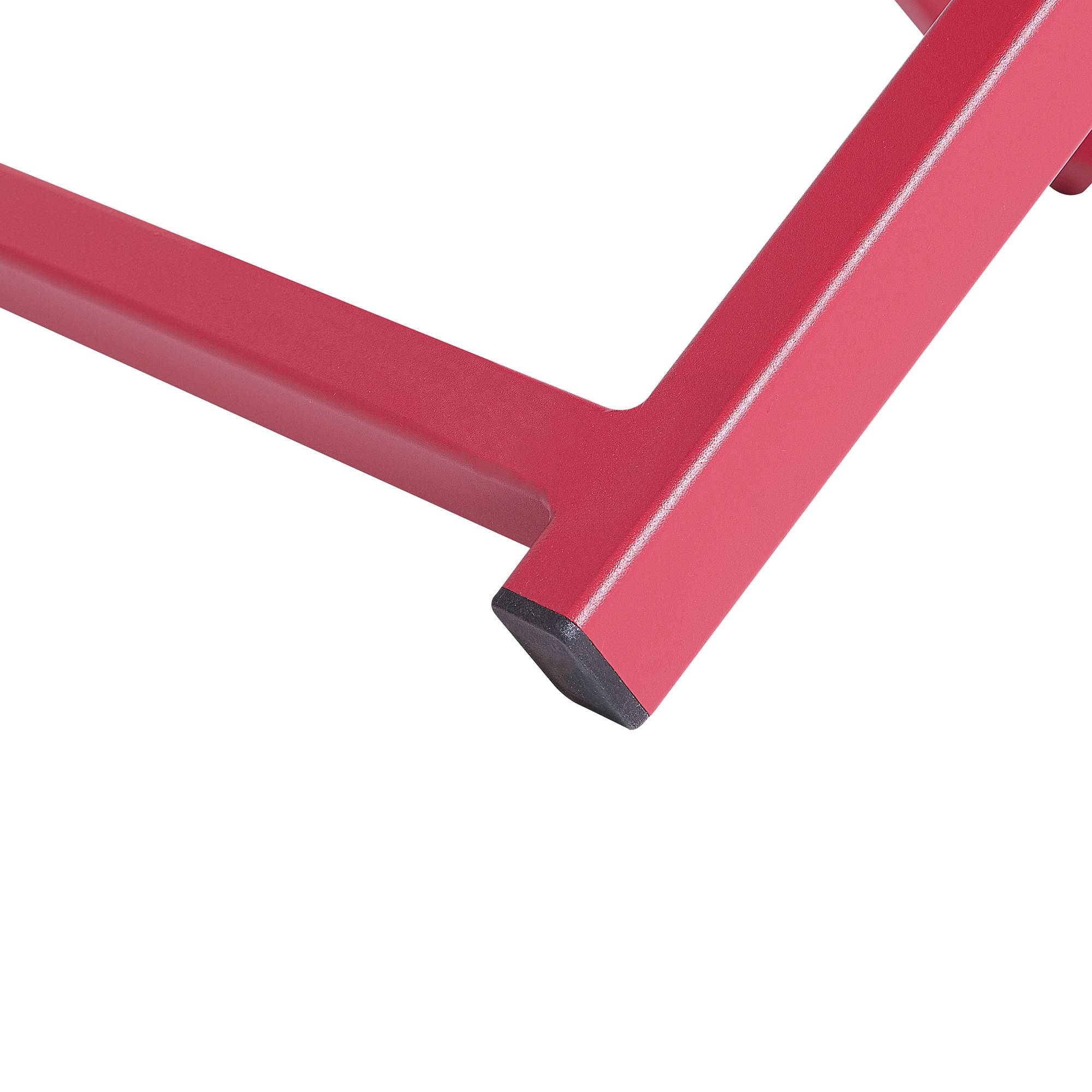 Beliani - Transat de Plage Jardin ou Terrasse Pliable en Aluminium Rouge Résistant et Durable Design Léger Intemporel et Moderne Locri Beliani - Image 8