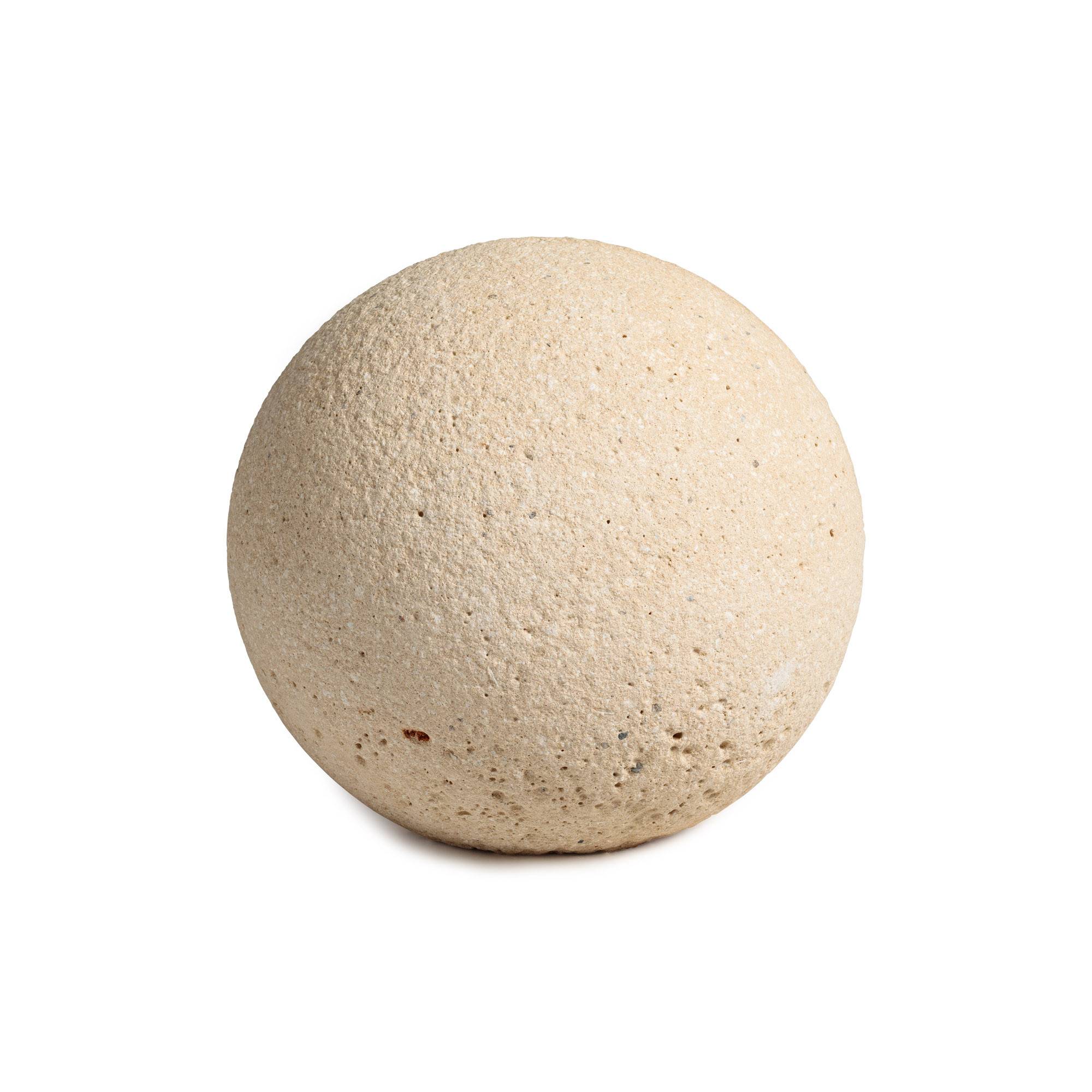 RO'MA Nature - Boule décorative en pierre bouchardée D.30 cm  - RO'MA NATURE