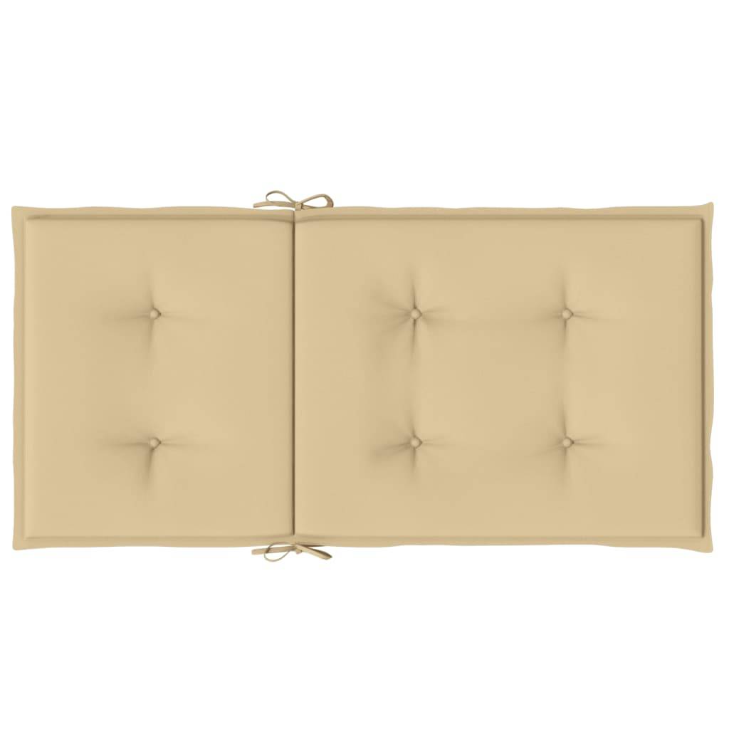 ComfortXL - Lot de 2 Coussins Dossier Bas Tissu Polyester Anti-glisse pour Chaise de Jardin Beige Mélangé 100x50cm – ComfortXL Outdoor Living - Image 7