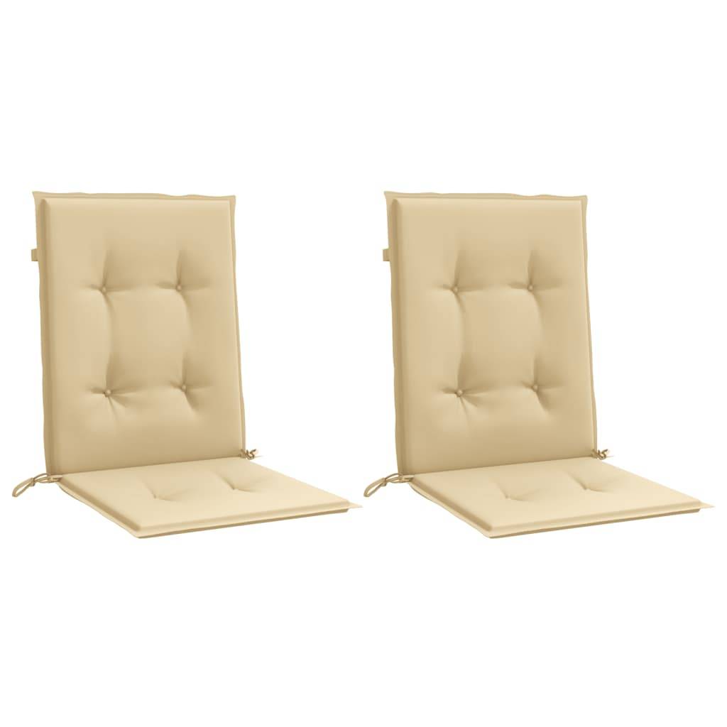 ComfortXL - Lot de 2 Coussins Dossier Bas Tissu Polyester Anti-glisse pour Chaise de Jardin Beige Mélangé 100x50cm – ComfortXL Outdoor Living - Image 3