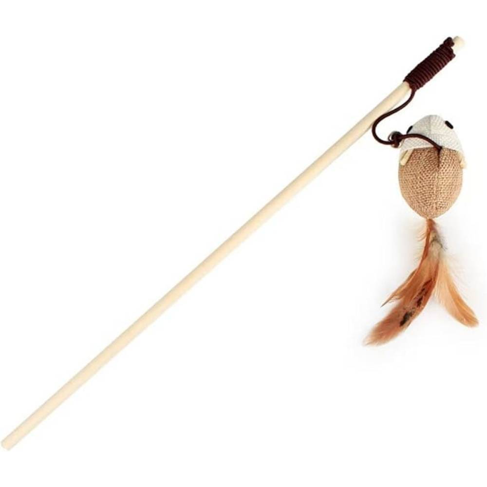 DtopbuyAge - Jouet Plumes Chat Bâton Bois Interactive Clochette - Image 1