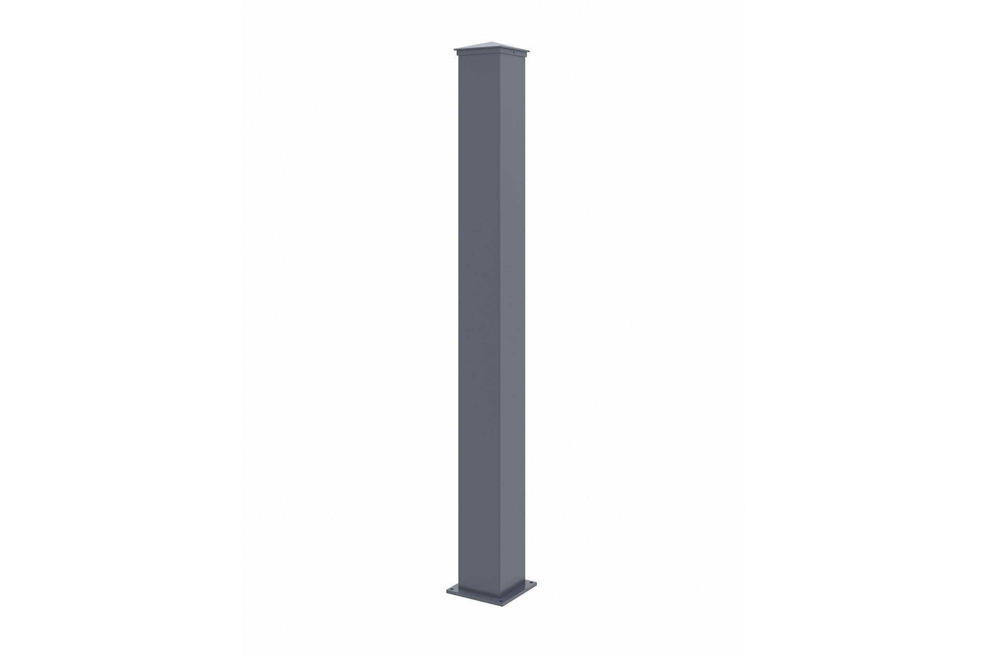 CASANOOV - Casanoov Portillon aluminium gris 1m HELMIS H.140 cm + Poteau EIFEL 15x15 cm aluminium H.166 cm - Image 4