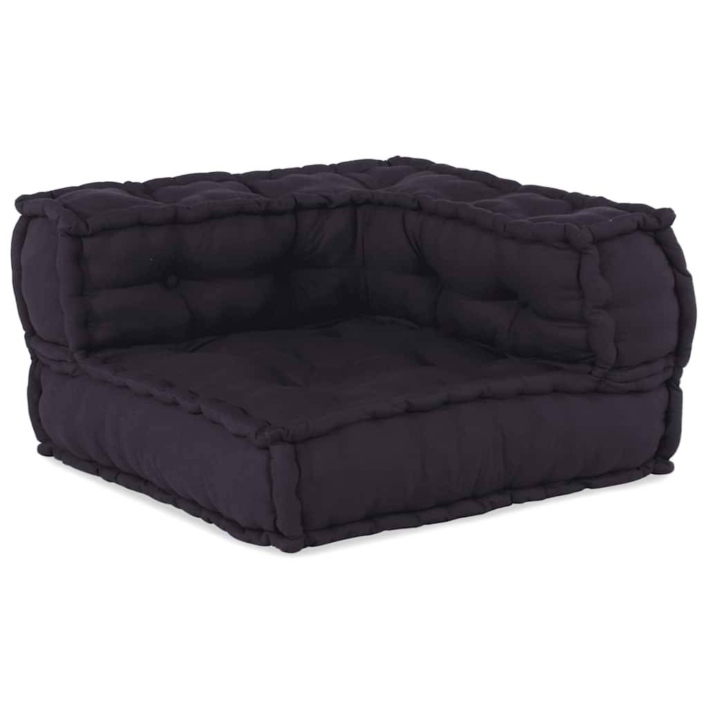 Canapé modulaire coton anthracite 140 x 70 x 36 cm - PANGIVO - Image 5