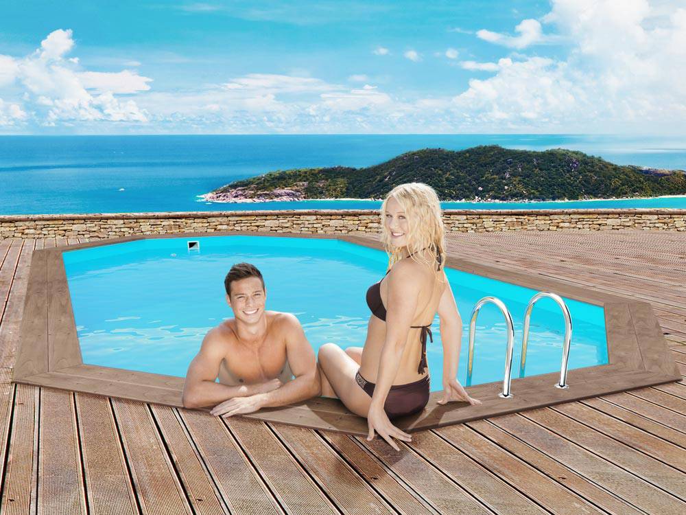 Habitat Et Jardin - Piscine Bois " Rio 120 " - 5.60 X 3.70 X 1.24 M -habitat Et Jardin - Image 1