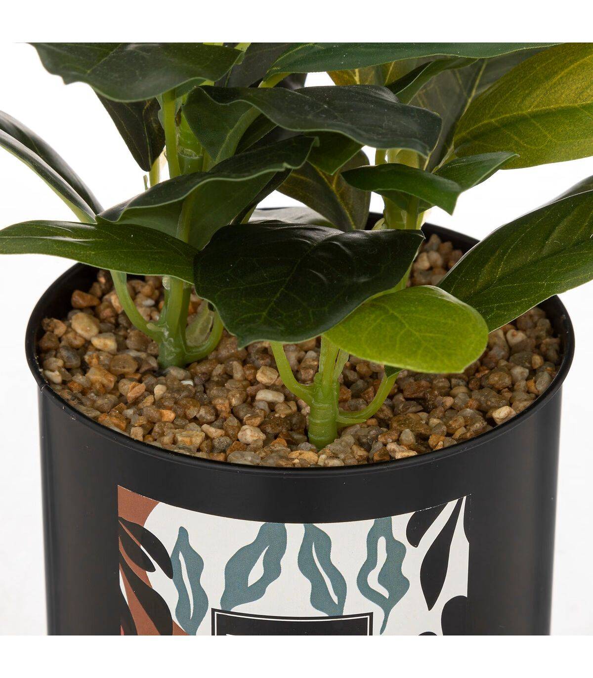 Atmosphera - Plante artificielle Pot en métal H 20 cm - Image 2