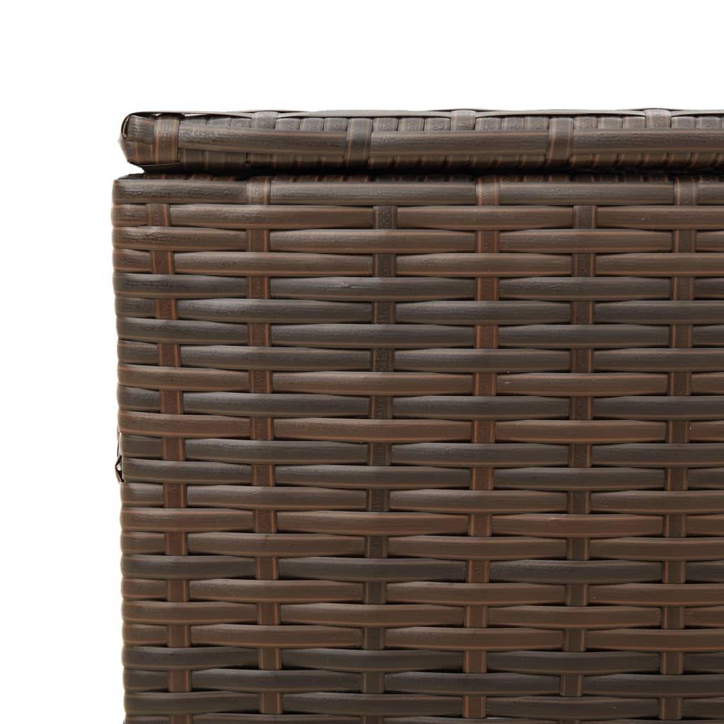 Coffre de rangement - Boîte de rangement extérieure - Coffre de jardin marron 291L résine tressée - Image 9