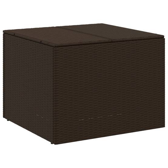 Coffre de rangement - Boîte de rangement extérieure - Coffre de jardin marron 291L résine tressée - Image 1