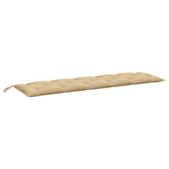 Ensemble 2 Coussins de banc Polyester pour Siège et Dossier pour Terrasse et Balcon Beige Mélangé 180x50 cm – ComfortXL Outdoor Living - Image 5