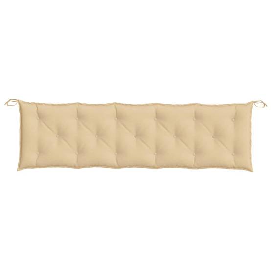 Ensemble 2 Coussins de banc Polyester pour Siège et Dossier pour Terrasse et Balcon Beige Mélangé 180x50 cm – ComfortXL Outdoor Living - Image 6