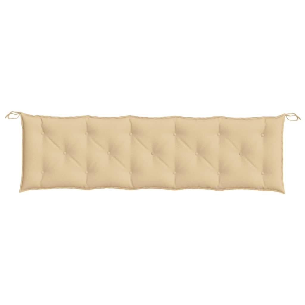 Ensemble 2 Coussins de banc Polyester pour Siège et Dossier pour Terrasse et Balcon Beige Mélangé 180x50 cm – ComfortXL Outdoor Living - Image 6