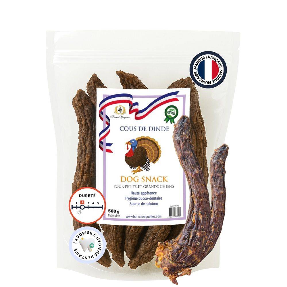 France Croquettes - Cous de dinde friandise pour chien - 1kg - france croquettes - Image 1