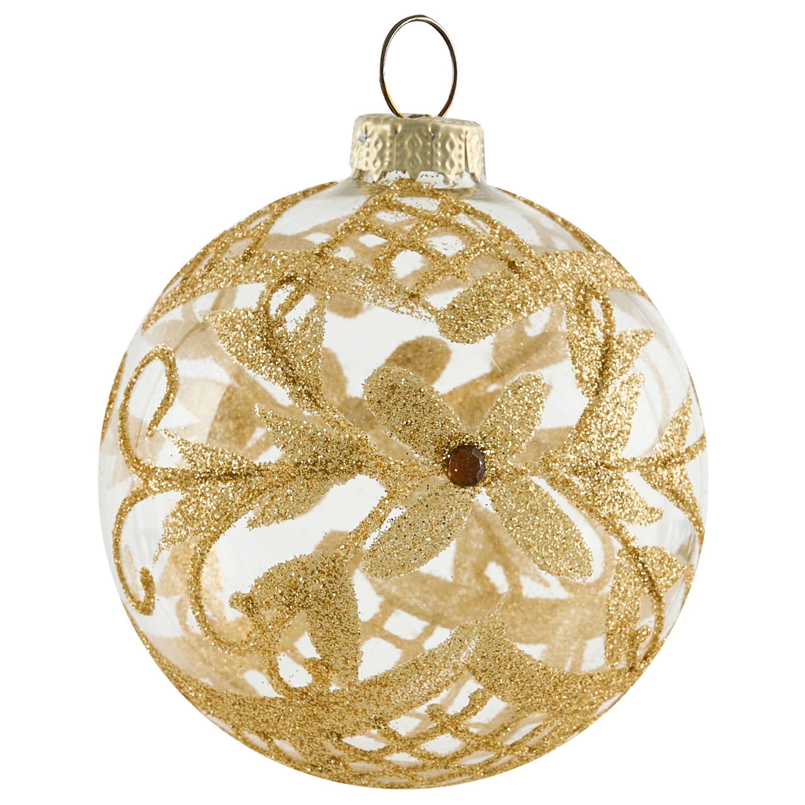 Beliani - Boules de Noël Verre Rouge/doré SPARKLE - 8x8x18- Beliani - Image 4
