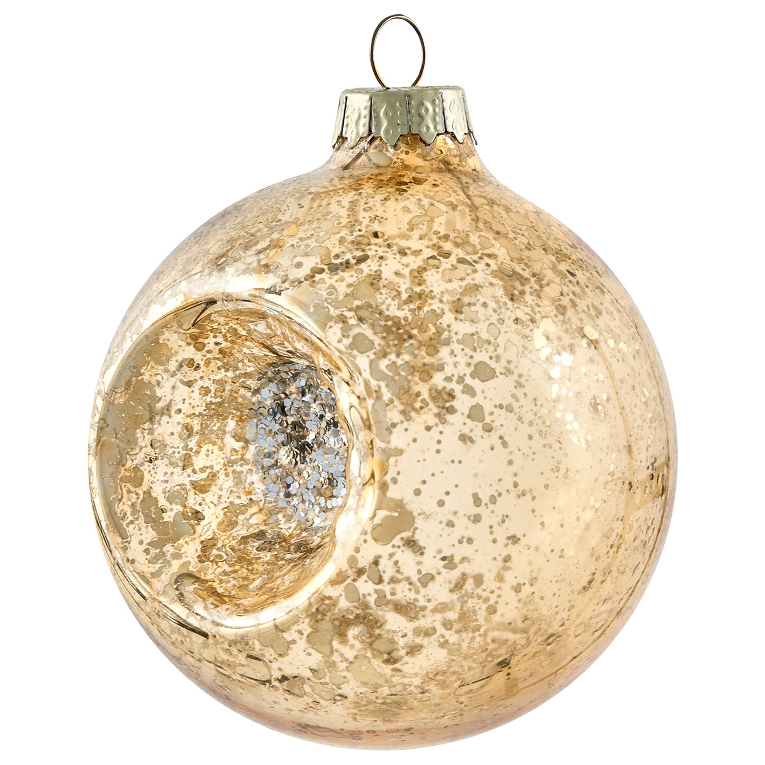 Beliani - Boules de Noël Verre Rouge/doré SPARKLE - 8x8x18- Beliani - Image 6