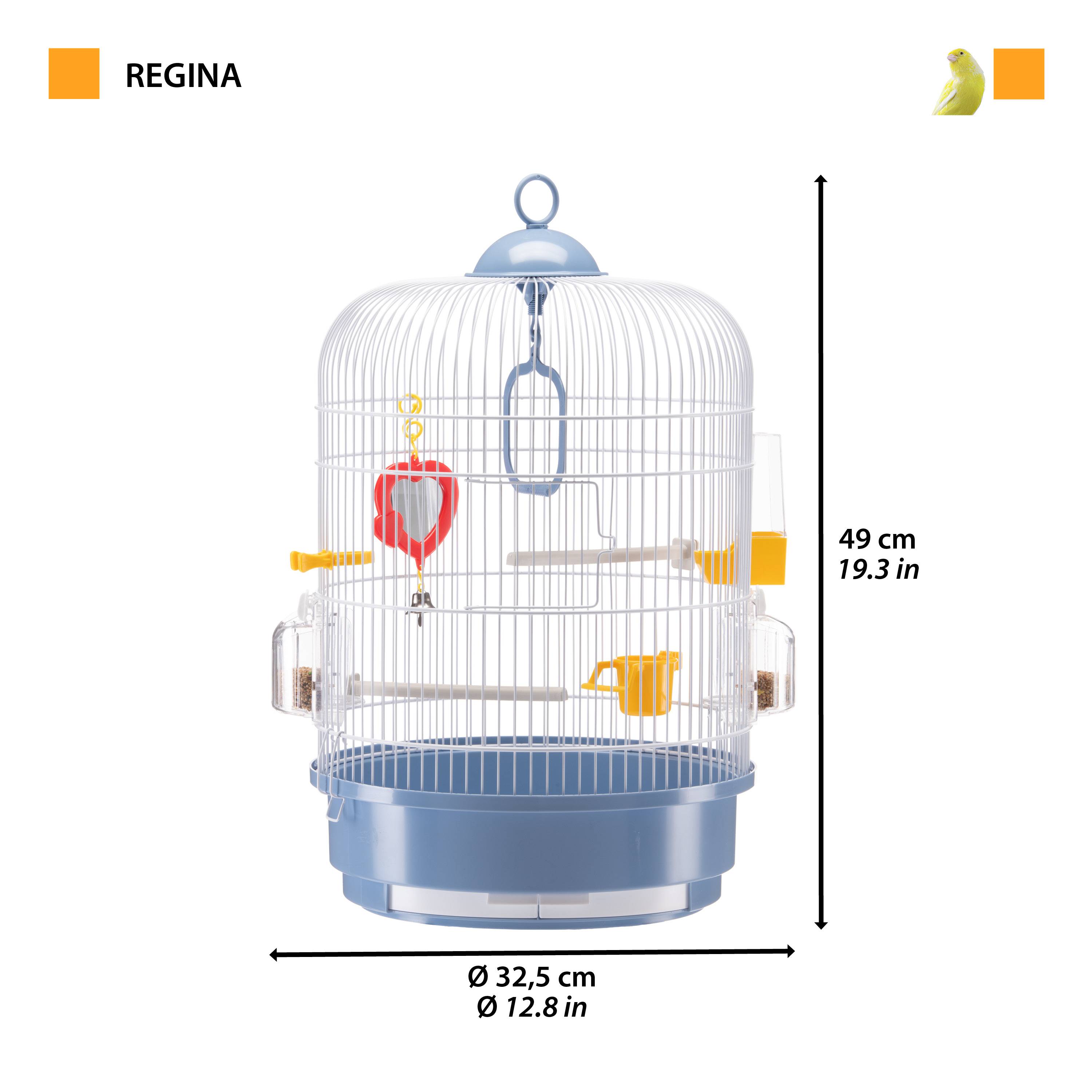 Ferplast - Ferplast Cage à Oiseaux REGINA Cage pour Oiseaux, Canaris, Perruches Ondulées, en Métal, Accessoires inclus Mangeoires rotatives Perchoirs, 32,5 x - Image 2