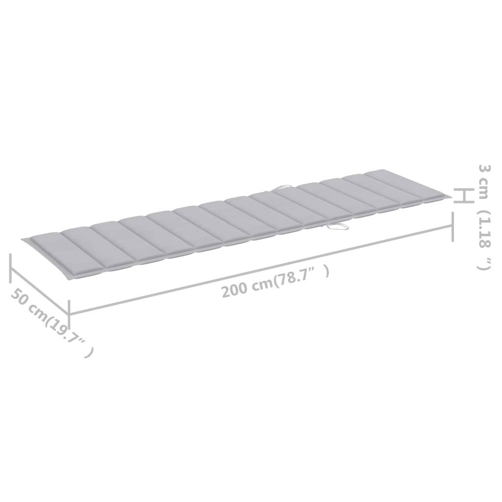 Bain de Soleil Teck Massif Table Intégrée Ajustable Coussin Gris – ComfortXL Outdoor Living - Image 7