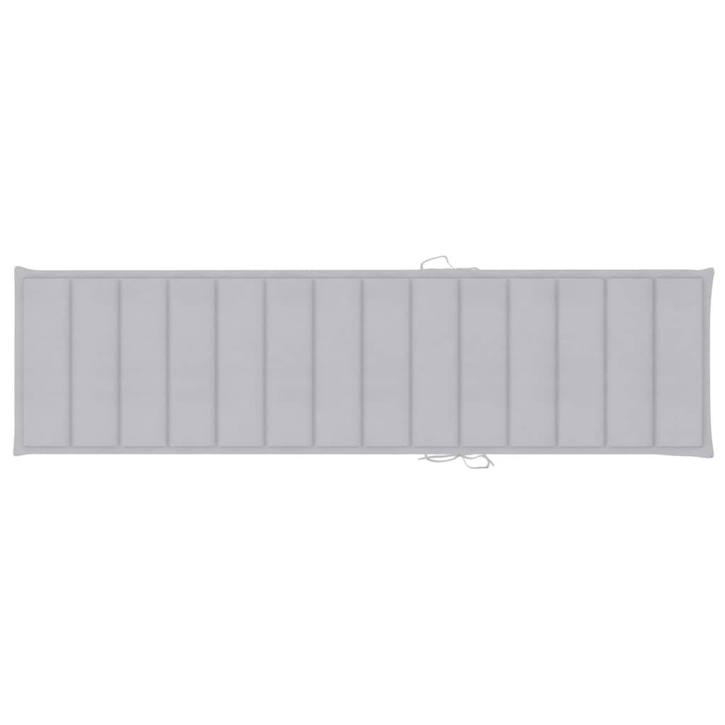 Bain de Soleil Teck Massif Table Intégrée Ajustable Coussin Gris – ComfortXL Outdoor Living - Image 8