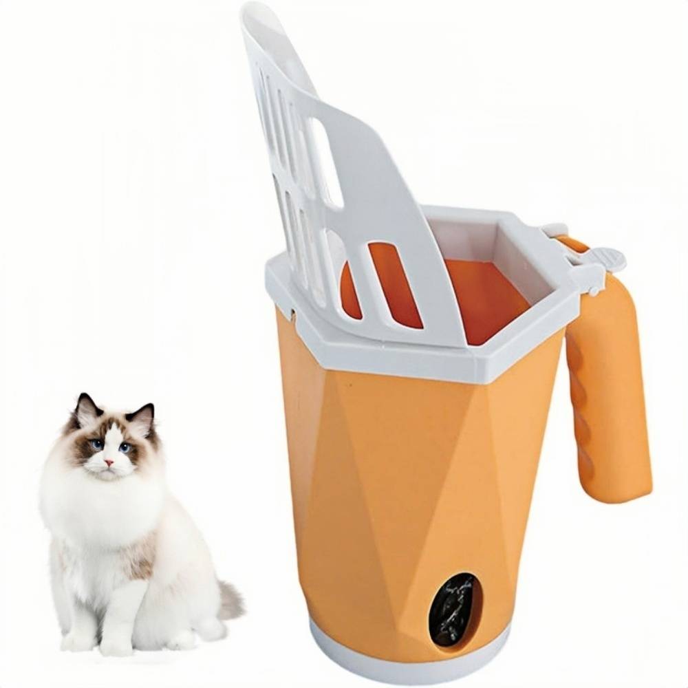 Pelle À Litière Pour Chat ABS Durable Poignée Ergonomique Orange - Lytech - Image 1