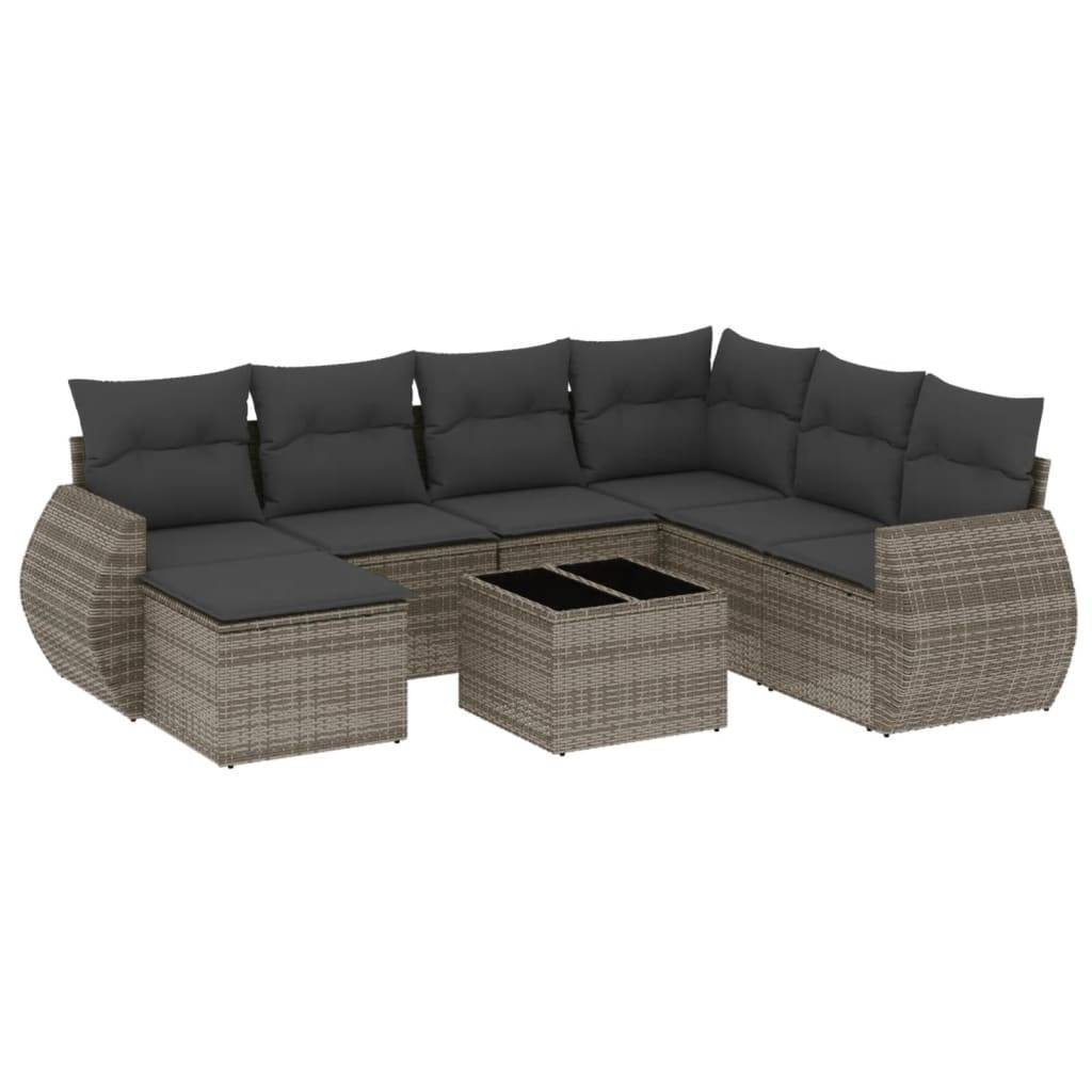 ComfortXL - Salon de Jardin Bas 7 Places Résine Tressée Gris Modulable avec Table et Coussins 8 Pièces – ComfortXL Outdoor Living - Image 2