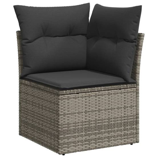 ComfortXL - Salon de Jardin Bas 7 Places Résine Tressée Gris Modulable avec Table et Coussins 8 Pièces – ComfortXL Outdoor Living - Image 4