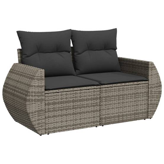 ComfortXL - Salon de Jardin Bas 7 Places Résine Tressée Gris Modulable avec Table et Coussins 8 Pièces – ComfortXL Outdoor Living - Image 3