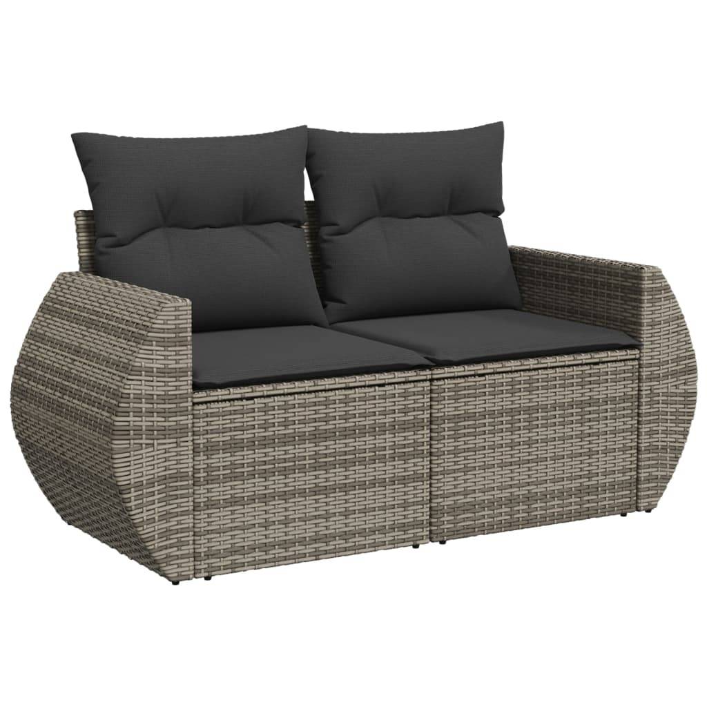 ComfortXL - Salon de Jardin Bas 7 Places Résine Tressée Gris Modulable avec Table et Coussins 8 Pièces – ComfortXL Outdoor Living - Image 3