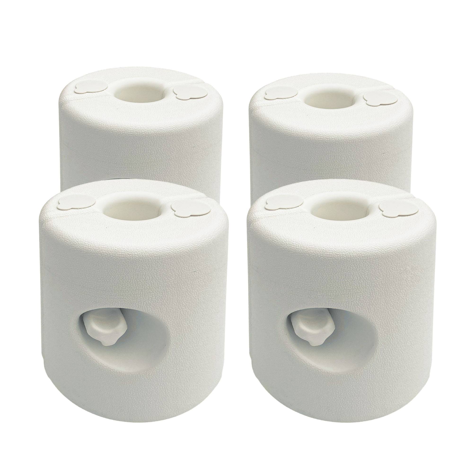 Outsunny - Lot 4 pieds de tonnelle pop-up remplissage eau/sable avec vis sécurité pour pavillon HDPE blanc - Outsunny - Image 1