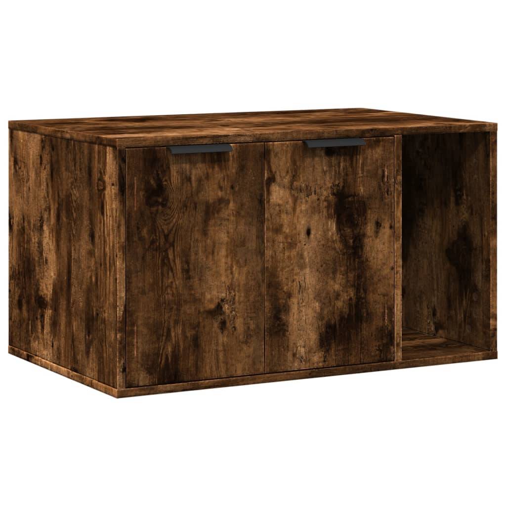 Vidaxl - Meuble de bac à litière pour chat chêne fumé bois d'ingénierie vidaXL 857737 - Image 2