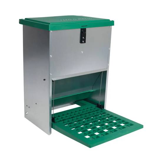 Abreuvoir métal galvanisé 30 L + Mangeoire à trémie anti nuisibles Feedomatic 20kg - Image 3