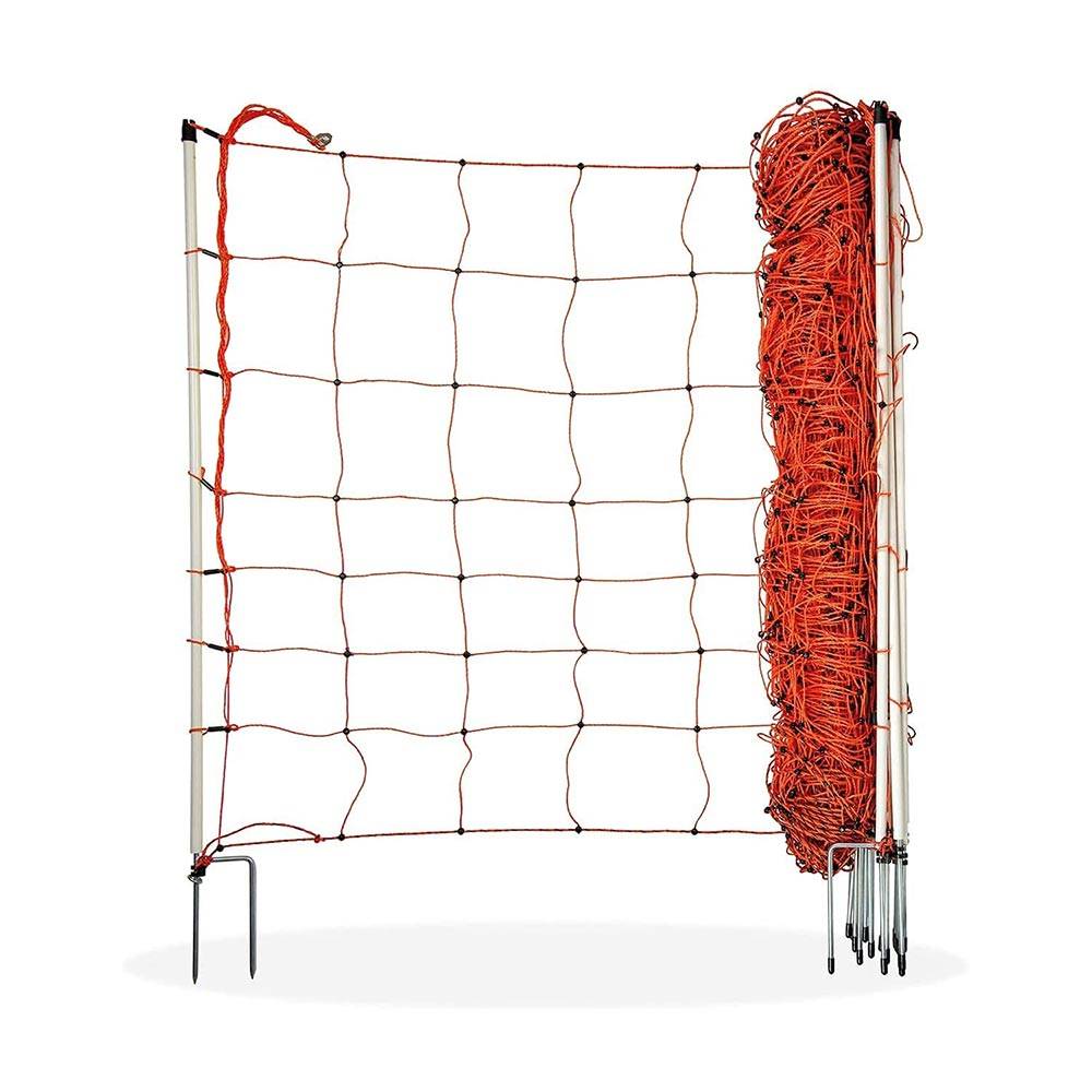 Filet mouton 0,90 x 50 m double pointe avec piquets intégrés pour enclos temporaire – HORIZONT - Image 1