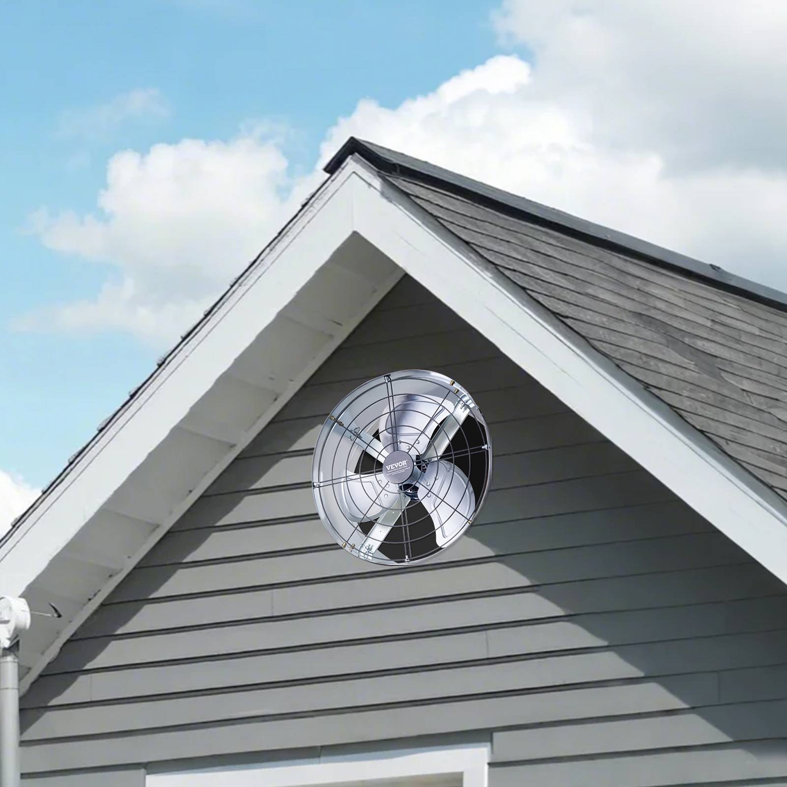 Vevor - VEVOR Ventilateur extraction grenier 380x200mm, 1300 CFM, thermostat, maille, garage. - Image 8