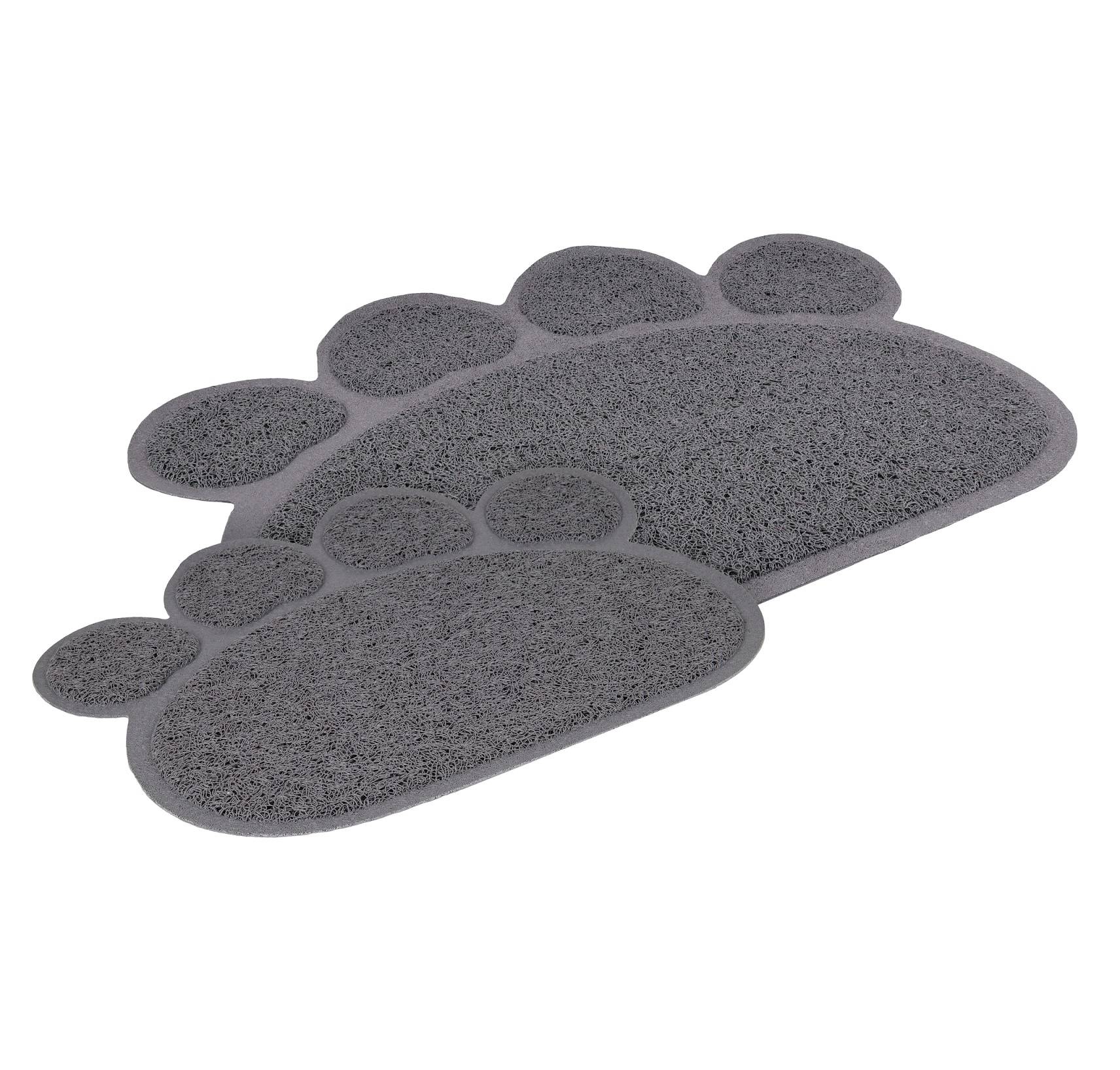 Eden - Tapis de litière pour chat 30 x 40 cm Patte de chat gris - Image 3