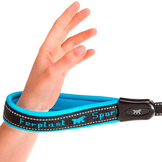 Ferplast - Ferplast Laisse chien SPORT DOG MATIC, Laisse pour chien taille moyenne, Mousqueton avec mécanisme magnétique, Poignée rembourrée, Coutures - Image 2