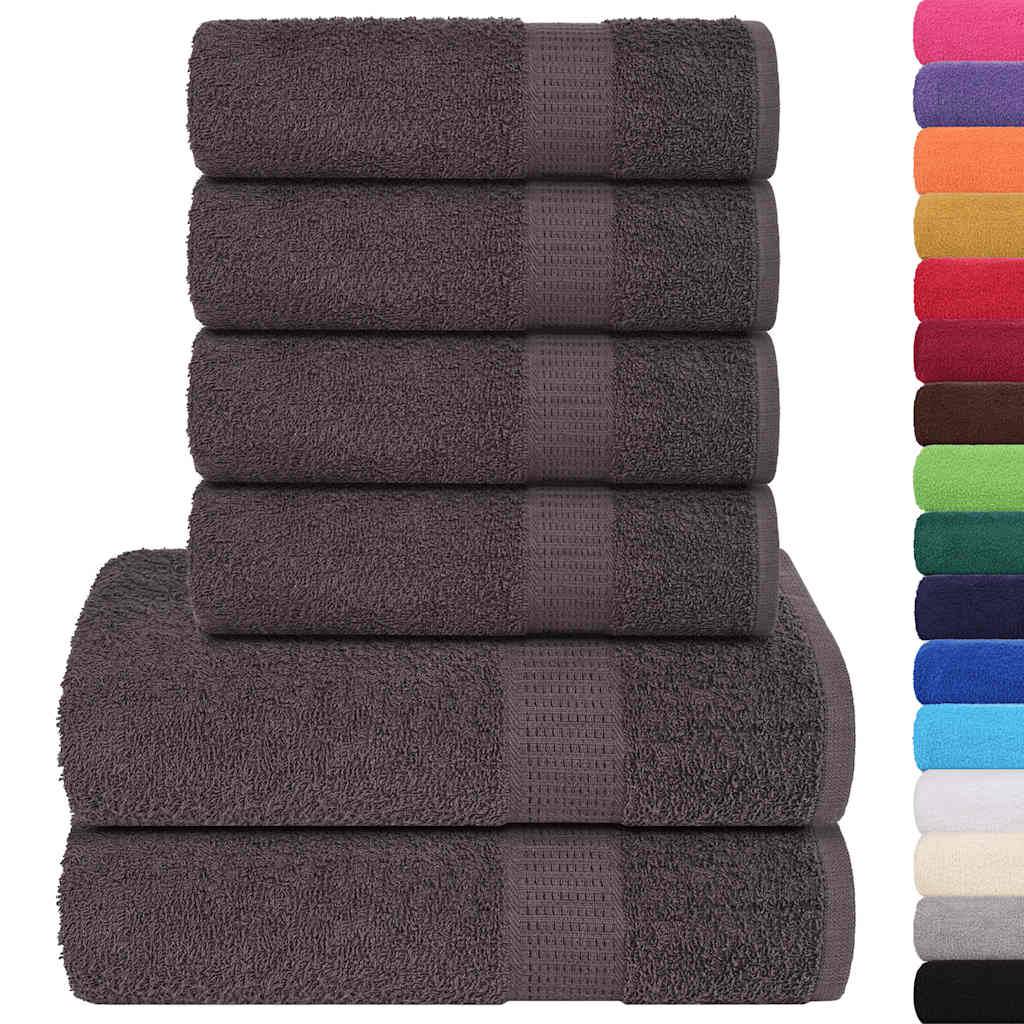 Ensemble de serviettes FROGN 6 pcs anthracite 360 g/m² Maison Chic - Image 1