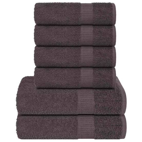 Ensemble de serviettes FROGN 6 pcs anthracite 360 g/m² Maison Chic - Image 2