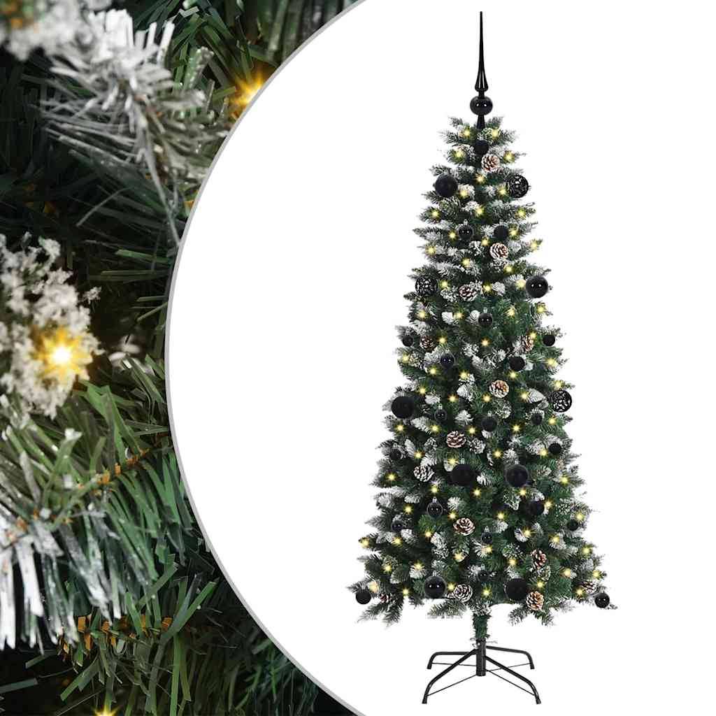Sapin de Noël | Arbre de Noël artificiel Vert 150 cm PVC, plastique et acier Maison Chic - Image 1