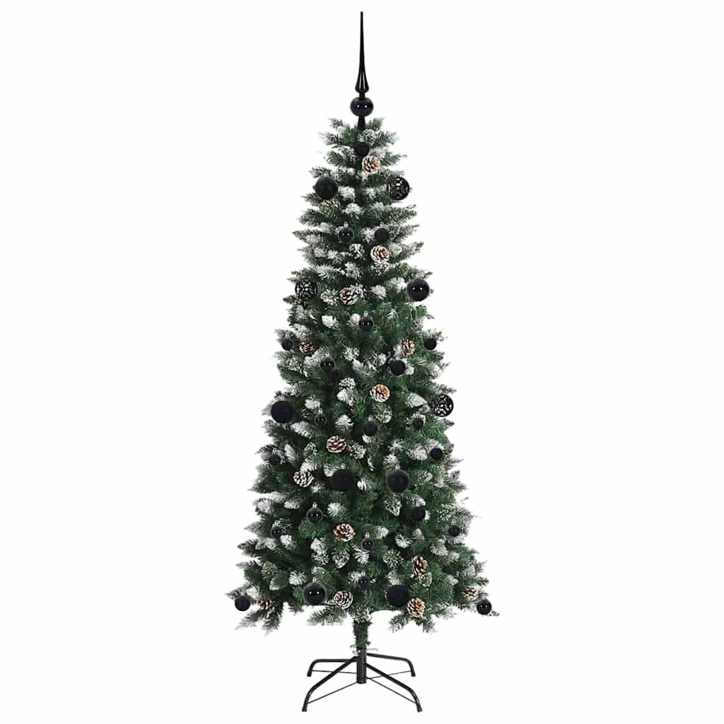 Sapin de Noël | Arbre de Noël artificiel Vert 150 cm PVC, plastique et acier Maison Chic - Image 4