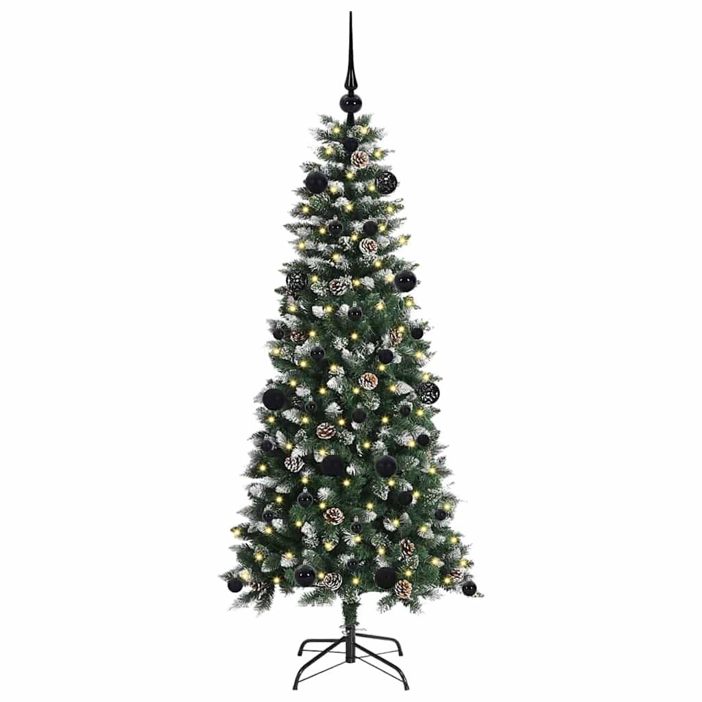 Sapin de Noël | Arbre de Noël artificiel Vert 150 cm PVC, plastique et acier Maison Chic - Image 3