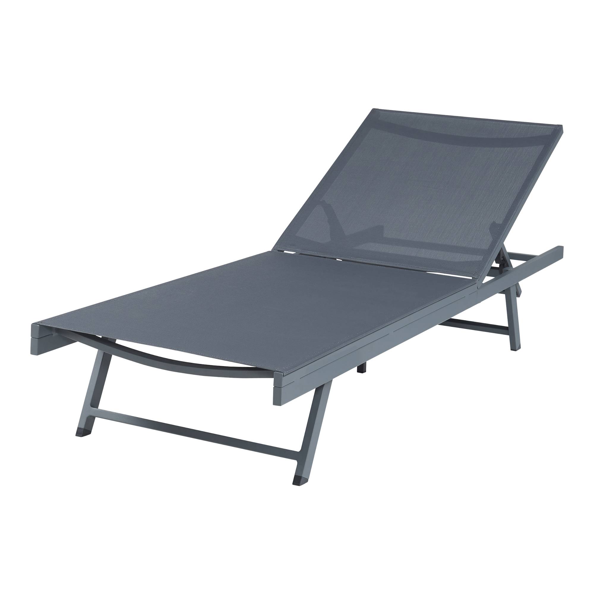 Casa.Pro - Chaise longue Baragiano avec table d'appoint anthracite gris foncé casa.pro - Image 6