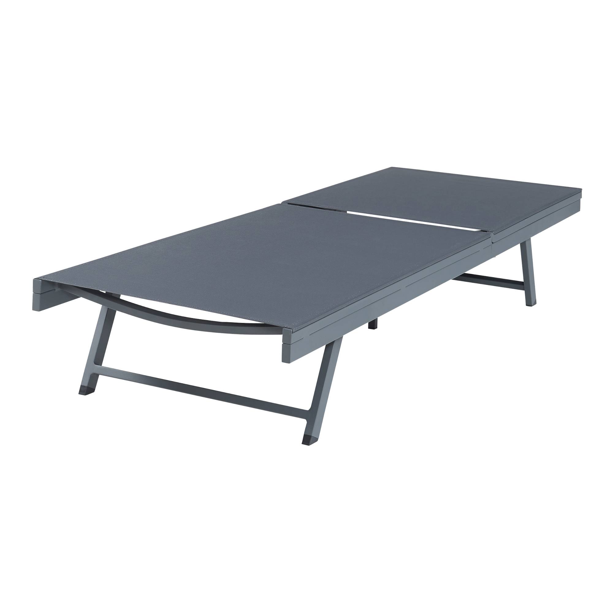 Casa.Pro - Chaise longue Baragiano avec table d'appoint anthracite gris foncé casa.pro - Image 7